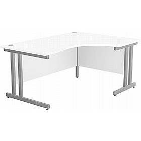 SmartLine Twin Upright Ergonomic Radial Office Desks - Office Desks
