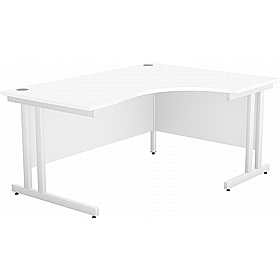 SmartLine Twin Upright Ergonomic Radial Office Desks - Office Desks
