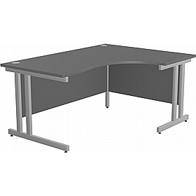 SmartLine Twin Upright Ergonomic Radial Office Desks - Office Desks