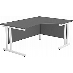 SmartLine Twin Upright Ergonomic Radial Office Desks - Office Desks