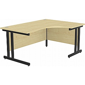 SmartLine Twin Upright Ergonomic Radial Office Desks - Office Desks