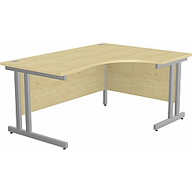 SmartLine Twin Upright Ergonomic Radial Office Desks - Office Desks