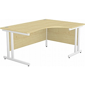 SmartLine Twin Upright Ergonomic Radial Office Desks - Office Desks