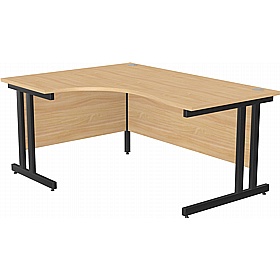 SmartLine Twin Upright Ergonomic Radial Office Desks - Office Desks