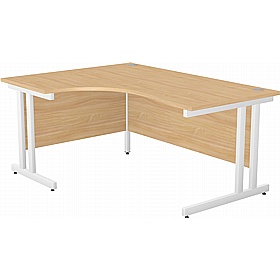 SmartLine Twin Upright Ergonomic Radial Office Desks - Office Desks