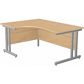 SmartLine Twin Upright Ergonomic Radial Office Desks - Office Desks