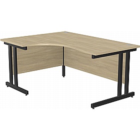 SmartLine Twin Upright Ergonomic Radial Office Desks - Office Desks