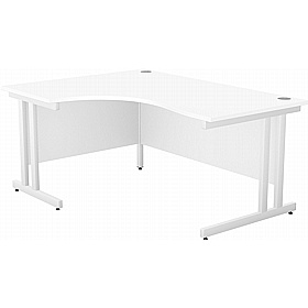 SmartLine Twin Upright Ergonomic Radial Office Desks - Office Desks