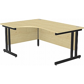 SmartLine Twin Upright Ergonomic Radial Office Desks - Office Desks