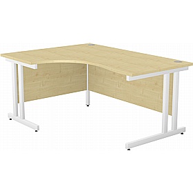 SmartLine Twin Upright Ergonomic Radial Office Desks - Office Desks