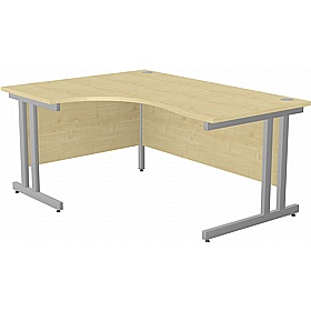 SmartLine Twin Upright Ergonomic Radial Office Desks - Office Desks