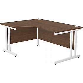 SmartLine Twin Upright Ergonomic Radial Office Desks - Office Desks