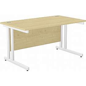 SmartLine Twin Upright Rectangular Office Desk - Office Desks