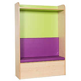 KubbyClass Library Bookcase with Upholstered Seat