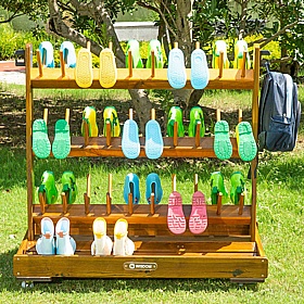 Outdoor Mobile Double Sided Welly Storage - School Furniture