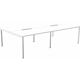 SmartLine 4 Person Back to Back Bench Office Desking - Office Desks