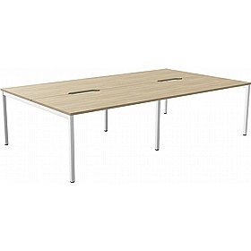 SmartLine 4 Person Back to Back Bench Office Desking - Office Desks