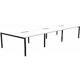 SmartLine 6 Person Back to Back Bench Office Desking - Office Desks
