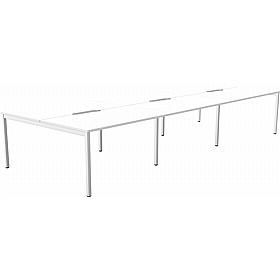 SmartLine 6 Person Back to Back Bench Office Desking - Office Desks