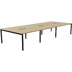 SmartLine 6 Person Back to Back Bench Office Desking - Office Desks