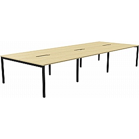 SmartLine 6 Person Back to Back Bench Office Desking - Office Desks