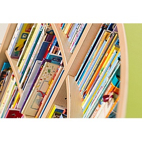 KubbyClass Mobile Junior Library Curved Bookcases - School Furniture