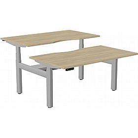 SmartLine Pro 2 Person Back to Back Sit Stand Office Desks - Office Desks