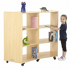 Bright Beginnings Mobile 3 Shelf Curved Bookcases