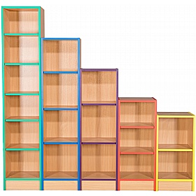 Folio Premium Library Flat Top Narrow Bookcases - School Furniture