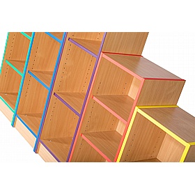 Folio Premium Library Flat Top Narrow Bookcases - School Furniture