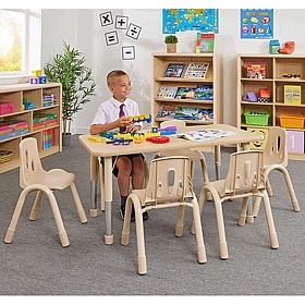 Wisdom Elegant Height Adjustable Rectangular Tables - School Furniture