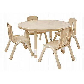 Wisdom Elegant Height Adjustable Circular Tables - School Furniture