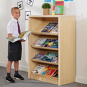 Wisdom Elegant Sloping Nursery and Library Bookcase - School Furniture