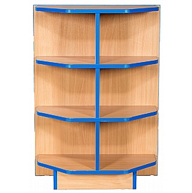 Folio Premium Library Flat Top D-End Cap Bookcases - School Furniture