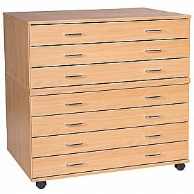 EduStore Mobile A1 Plan Chests Paper and Art School Storage - School Furniture