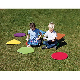 Rainbow Geometric Shaped Mats Set of 32 with Holdall - School Furniture
