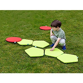 Rainbow Geometric Shaped Mats Set of 32 with Holdall - School Furniture