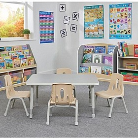 Modern Thrifty Height Adjustable Rectangular Tables - School Furniture