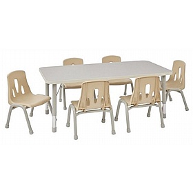 Modern Thrifty Height Adjustable Rectangular Tables - School Furniture