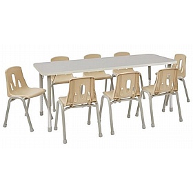 Modern Thrifty Height Adjustable Rectangular Tables - School Furniture