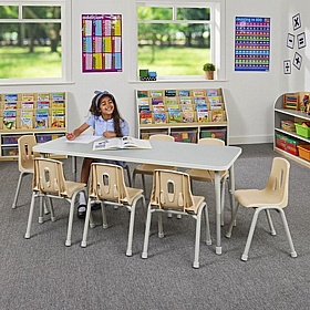 Modern Thrifty Height Adjustable Rectangular Tables - School Furniture