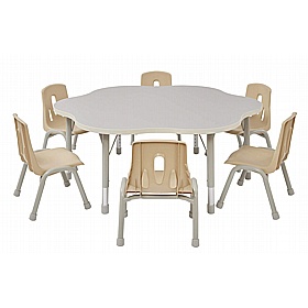 Modern Thrifty Height Adjustable Flower Tables - School Furniture