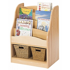 Zona Nursery and Library Bookcase and Double Storage Compartment
