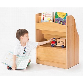 Zona Nursery and Library Bookcase and Double Storage Compartment - School Furniture