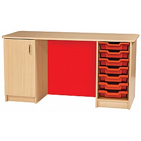 KubbyClass Double Pedestal Teachers Desk