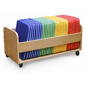 Rainbow Square Mats & Tuf 2 Trolley - School Furniture