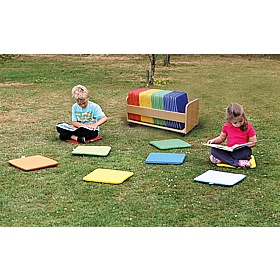 Rainbow Square Mats & Tuf 2 Trolley - School Furniture