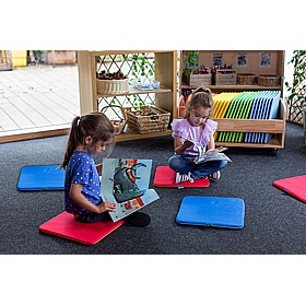 Rainbow Square Mats & Tuf 2 Trolley - School Furniture