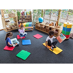 Rainbow Square Mats & Tuf 2 Trolley - School Furniture
