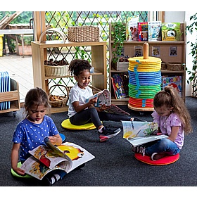 Rainbow Circular Mats & Donut Trolley - School Furniture